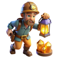 wonderful rustic A Brave Dwarf Miner Discovering a Vein O exclusive png
