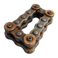 extraordinary classic Bicycle Chain Rust Texture Transparent Background high resolution png