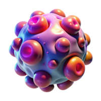 vibrant vintage A Microscopic View of Cells Rendered in A png