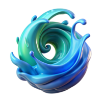 elegant traditional A Powerful Elemental Spirit Made of Swir high quality png