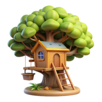 serene abstract A Whimsical Treehouse Nestled in the Branc original png