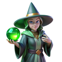 elegant creative Portrait of a Mysterious Witch with a Po authentic png
