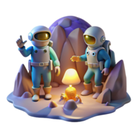 elegant vintage A Group of Explorers in Spacesuits Expl high resolution png