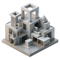 impressive abstract A Deconstructed Architectural Form Abstra detailed png