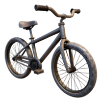 elegant minimalist Bicycle Side View Black Color Transparent Background detailed png