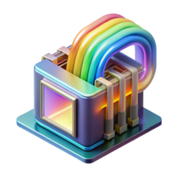 vibrant abstract A Quantum Computer Processing Complex Al genuine png