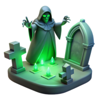 impressive rustic A Shadowy Wraith Floating Through a Grave authentic png