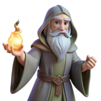 stunning classic A Wise Old Wizard Casting a Protective professional png