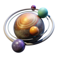 wonderful modern Binary Star System with Planets with Orbital Paths genuine png
