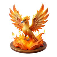 dramatic traditional A Majestic Phoenix Rising from a Pyre of F authentic png