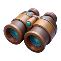 impressive vintage Binoculars Focused Forward Front View Transparent high resolution png