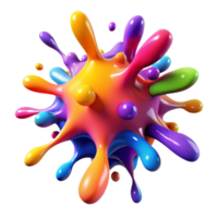 vibrant rustic A Chaotic Explosion of Paint Splatters Vi high resolution png