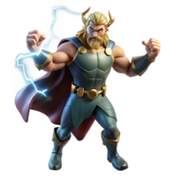 serene traditional Thor Summoning Lightning Muscles Ripplin original png