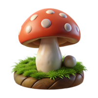 extraordinary modern A Mushroom Growing on a Mossy Log Soft Di high resolution png