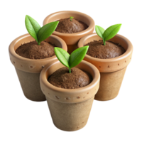 serene classic Biodegradable Seed Starter Pots with Peat Moss authentic png