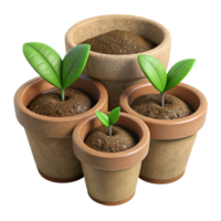 vibrant modern Biodegradable Seed Starter Pots with Peat Moss authentic png
