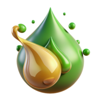 elegant rustic Biofuel Drop Splashing Ripple Effect Transparent Background high resolution png