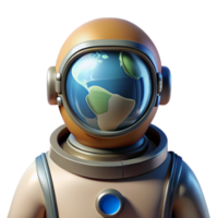 elegant rustic Portrait of an Astronaut in a Spacesuit detailed png