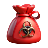 magnificent abstract Biohazard Bag Red with Biohazard Symbol Transparent authentic png
