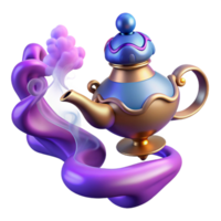 impressive artistic A Powerful Djinn Emerging from a Magic L high quality png