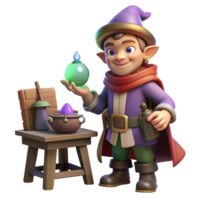 stunning vintage A Mischievous Imp Stealing a Magic Orb I authentic png