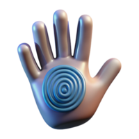 vibrant minimalist Biometric Hand Scanner Close Up View Transparent Element png