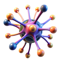 vibrant classic A Microscopic View of Neurons Rendered I original png