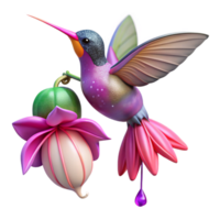wonderful traditional A Tiny Hummingbird Hovering Near a Vibrant png