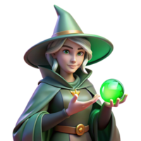 extraordinary classic Portrait of a Mysterious Witch with a Po high quality png