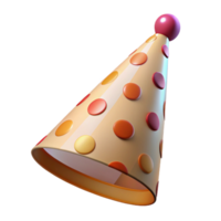 impressive creative Birthday Party Hat with Polka Dots Transparent Background original png