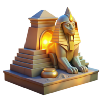 vibrant minimalist A Mysterious Sphinx Guarding an Ancient T high resolution png