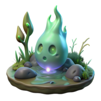 magnificent contemporary A Will O the Wisp Flickering in a Swamp 4K png