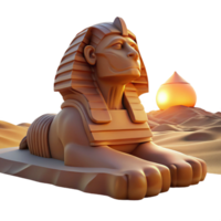 impressive contemporary A Majestic Sphinx Gazing at a Desert Suns premium png