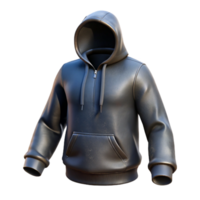dramatic classic Black Hoodie Front View with Transparent Background authentic png