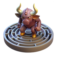 impressive minimalist A Minotaur Trapped in the Labyrinth Sha high resolution png