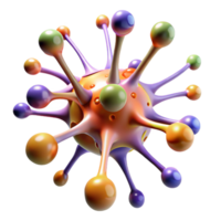 vibrant creative A Microscopic View of Neurons Rendered I high resolution png