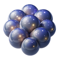 elegant creative A Cluster of Translucent Orbs Reflecting 4K png