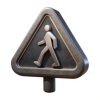 magnificent traditional Black Pedestrian Crossing Sign Transparent Cutout Element high resolution png