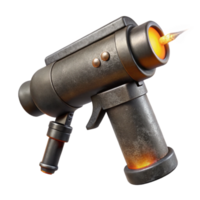 beautiful classic Black Robotic Welding Torch Front View Transparent Background exclusive png
