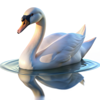 impressive modern A Graceful Swan Gliding Across a Still La premium png