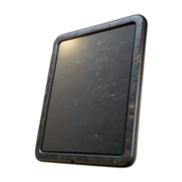 impressive abstract Black Tablet Front View Transparent Background high resolution png