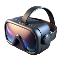 magnificent minimalist Black Vr Headset Front View Cutout with Reflections detailed png