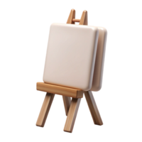 dramatic rustic Blank Canvas on Easel Front View Cutout high quality png