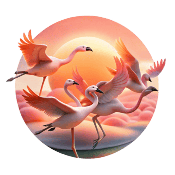 deslumbrante clássico uma rebanho do flamingos levando voar Rosa autêntico png