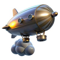 wonderful abstract A Steampunk Zeppelin Sleek and Metallic high quality png