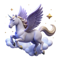 vibrant traditional A Celestial Pegasus Soaring Through a Sta detailed png