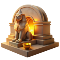 vibrant abstract A Mysterious Sphinx Guarding an Ancient T png