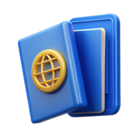 dramatic rustic Blue Passport Open Transparent Cutout Element professional png
