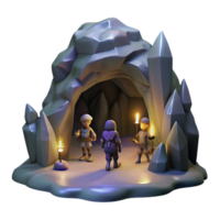 wonderful abstract A Group of Adventurers Exploring a Dark A professional png