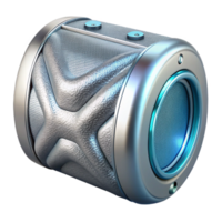 serene abstract Bluetooth Speaker Silver Finish Transparent Background png